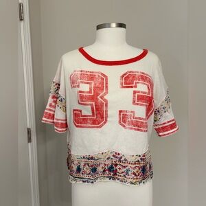 NWOT We The Free Women's Nicky Cotton Cropped Graphic T-Shirt Size Small